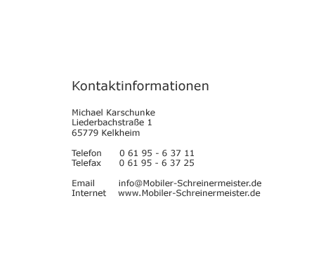 Kontaktinformationen
